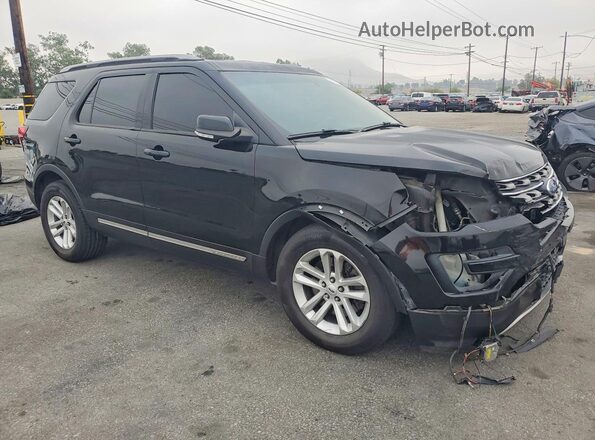 1FM5K7D88GGD14405 2016 FORD EXPLORER Black Przód prawy