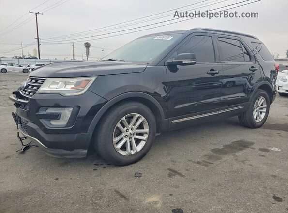 1FM5K7D88GGD14405 2016 FORD EXPLORER Black Przód lewy