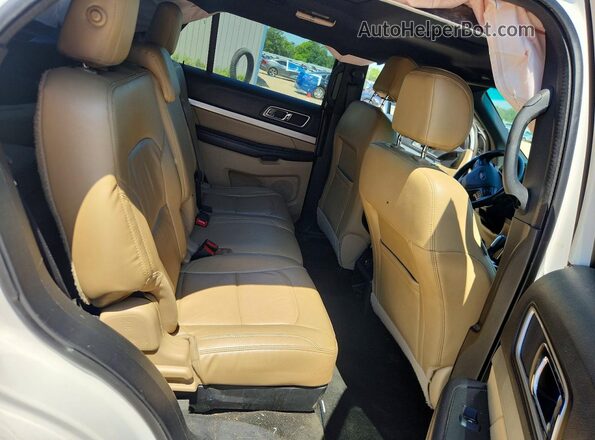 1FM5K7D88HGA01906 2017 FORD EXPLORER White Vista interior trasera