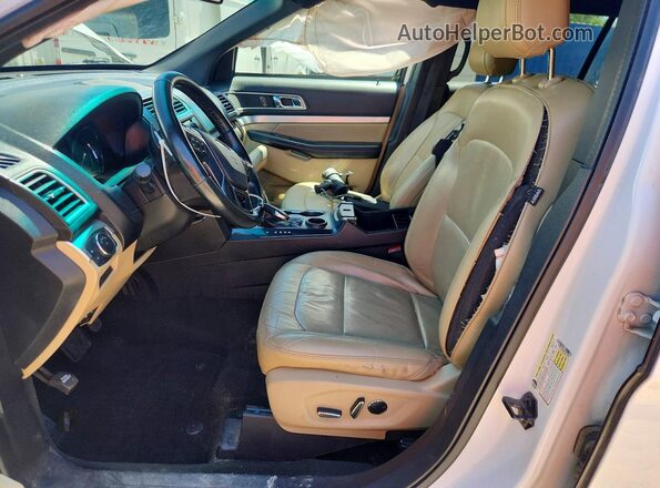 1FM5K7D88HGA01906 2017 FORD EXPLORER White Vista interior delantera