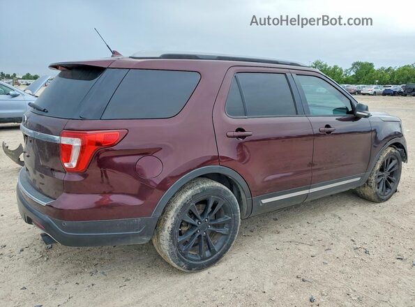 1FM5K7D88JGA13530 2018 FORD EXPLORER Maroon Rear right