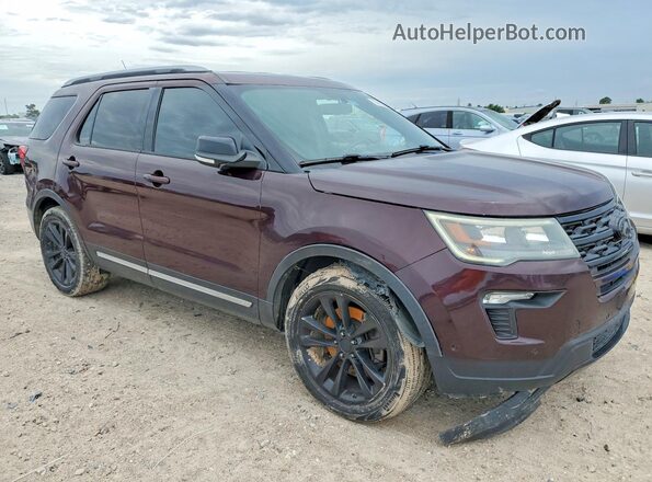 1FM5K7D88JGA13530 2018 FORD EXPLORER Maroon Front right