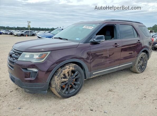 1FM5K7D88JGA13530 2018 FORD EXPLORER Maroon Front left