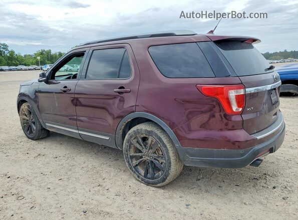 1FM5K7D88JGA13530 2018 FORD EXPLORER Maroon Rear left