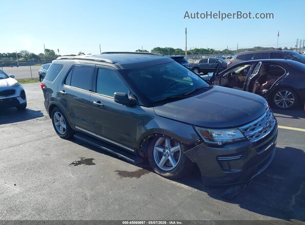 1FM5K7D89KGA84236 2019 FORD FORD EXPLORER Gray Delantero derecho