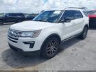 2018 Ford Explorer Xlt White vin: 1FM5K7D8XJGC54456