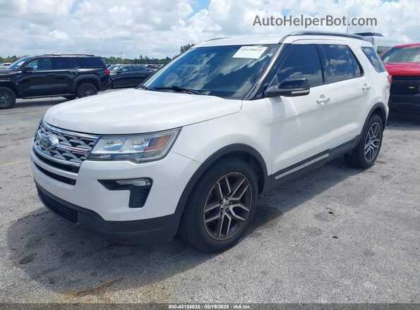 1FM5K7D8XJGC54456 2018 FORD EXPLORER White Vista tres cuartos delantera izquierda