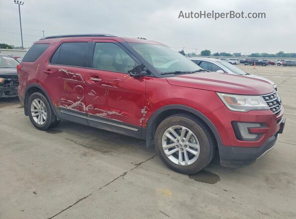 1FM5K7DH0HGC76461 2017 FORD EXPLORER Red Przód prawy