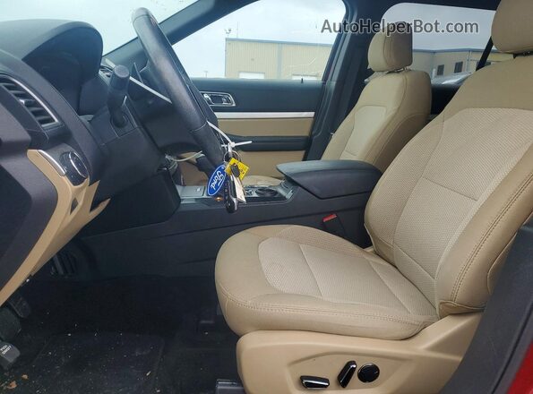 1FM5K7DH0HGC76461 2017 FORD EXPLORER Red Widok wnętrza z przodu