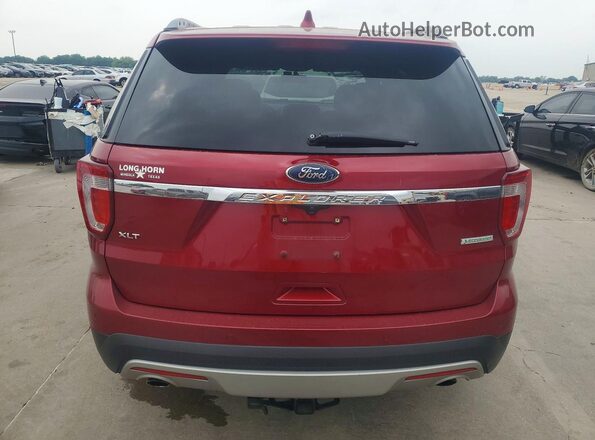 1FM5K7DH0HGC76461 2017 FORD EXPLORER Red Widok z tyłu