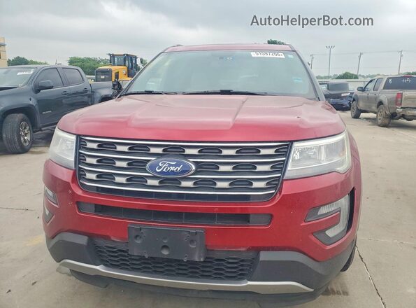 1FM5K7DH0HGC76461 2017 FORD EXPLORER Red Widok z przodu