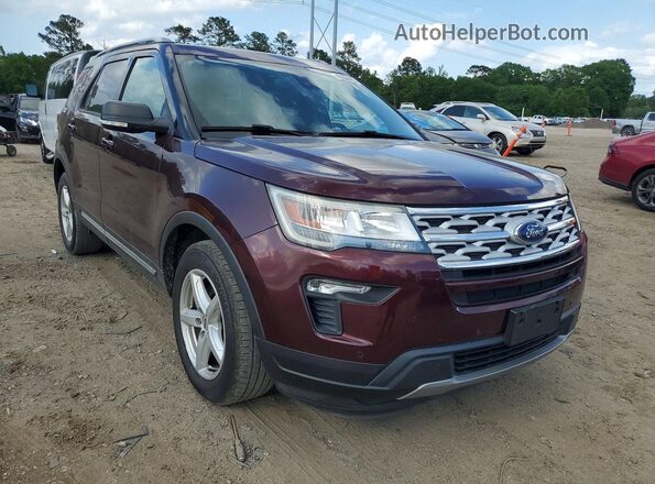 1FM5K7DH1KGA75532 2019 FORD EXPLORER Бордовый Передняя правая четверть
