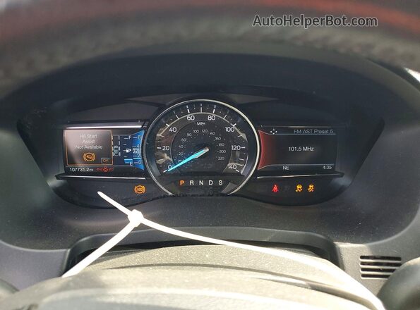 1FM5K7DH1KGA75532 2019 FORD EXPLORER Бордовый Вид щитка приборов