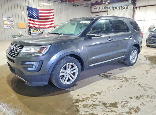1FM5K7DH4HGA46020 2017 FORD EXPLORER Серый Передняя левая четверть