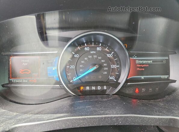 1FM5K7DH4HGC31846 2017 FORD EXPLORER Charcoal Вид щитка приладів