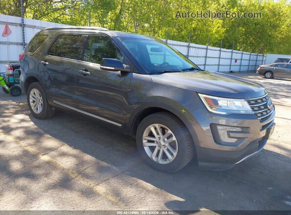 1FM5K7DH5HGD27355 2017 FORD EXPLORER Gray Przód prawy
