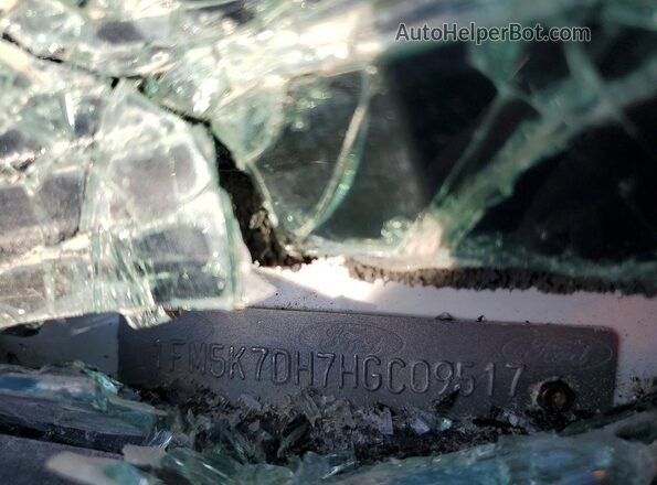 1FM5K7DH7HGC09517 2017 FORD EXPLORER White Вид підкапотного простору