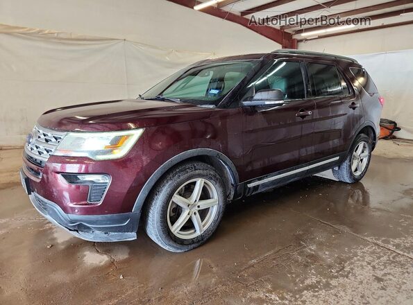 1FM5K7DH7KGA71470 2019 FORD EXPLORER Maroon Przód lewy