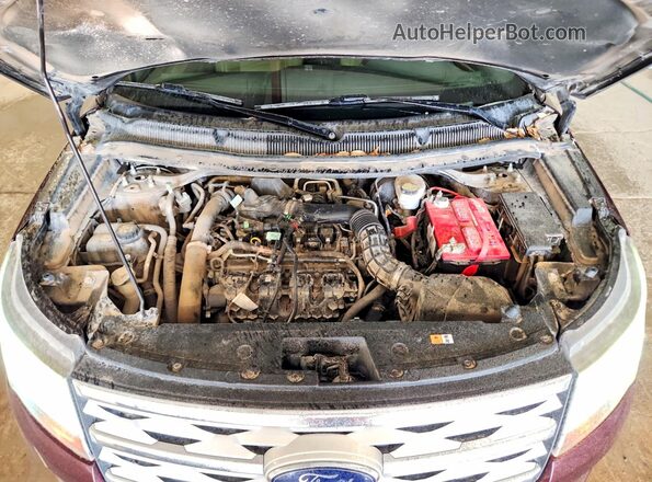 1FM5K7DH7KGA71470 2019 FORD EXPLORER Maroon Widok komory silnika