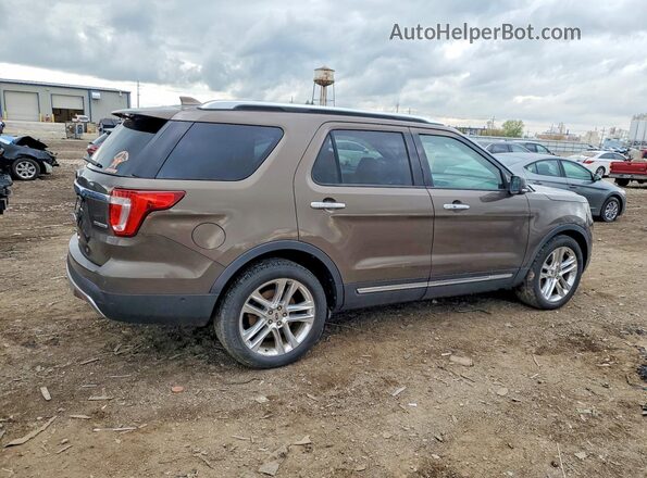 1FM5K7F80GGA69418 2016 FORD EXPLORER Brown Rear right
