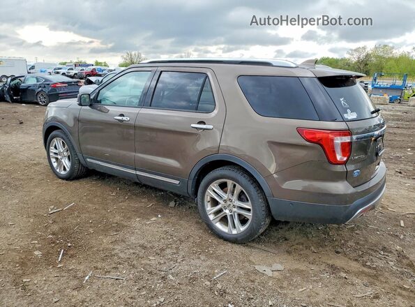 1FM5K7F80GGA69418 2016 FORD EXPLORER Brown Rear left