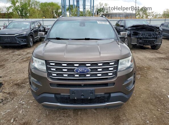 1FM5K7F80GGA69418 2016 FORD EXPLORER Brown Front view