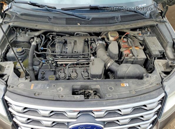 1FM5K7F80GGA69418 2016 FORD EXPLORER Brown Engine compartment view