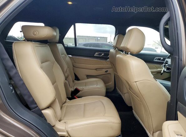1FM5K7F80GGA69418 2016 FORD EXPLORER Brown Rear interior view