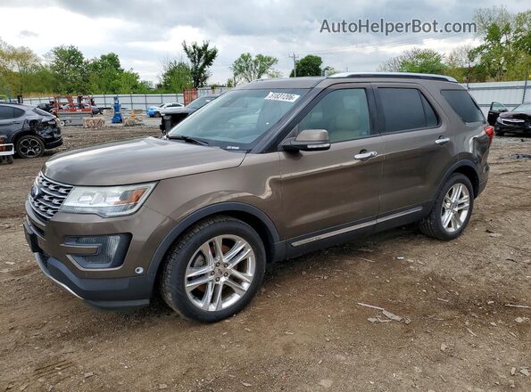1FM5K7F80GGA69418 2016 FORD EXPLORER Brown Front left