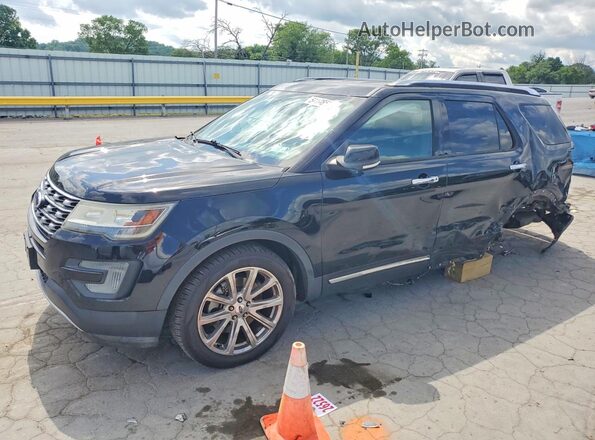 1FM5K7F80HGC07055 2017 FORD EXPLORER Black Przód lewy