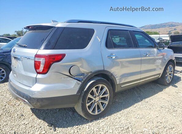 1FM5K7F80HGC13616 2017 FORD EXPLORER Silver Trasero derecho