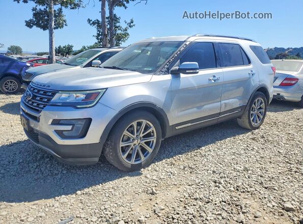 1FM5K7F80HGC13616 2017 FORD EXPLORER Silver Vista tres cuartos delantera izquierda