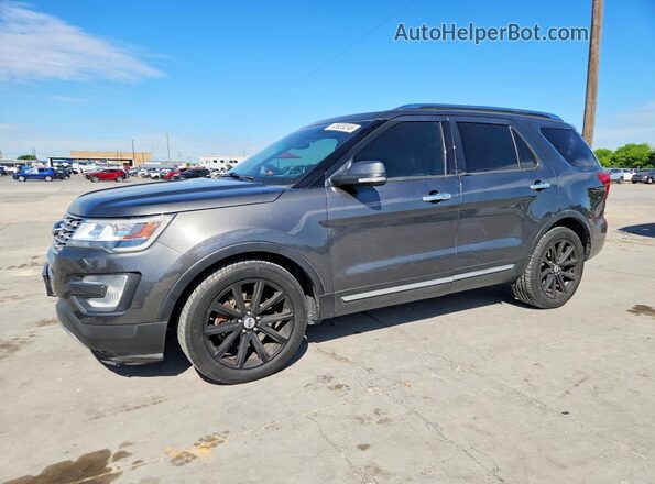 1FM5K7F83GGC25743 2016 FORD EXPLORER Gray წინა მარცხენა ხედი სამი მეოთხედიდან