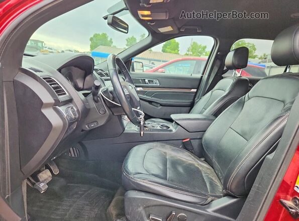 1FM5K7F83HGD22149 2017 FORD EXPLORER Red Front interior view