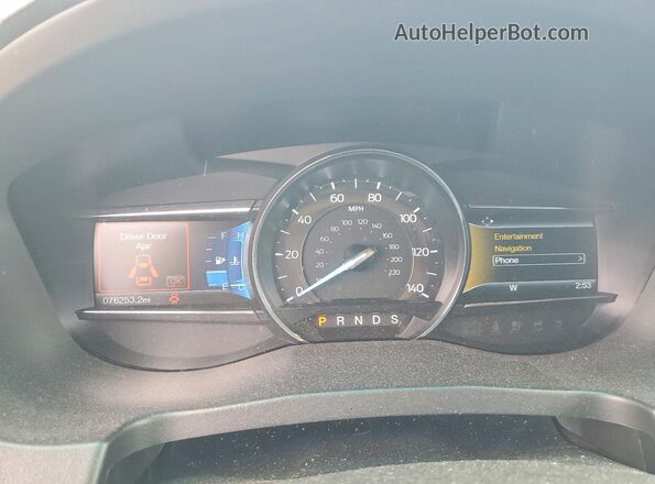 1FM5K7F84GGC90634 2016 FORD EXPLORER Gray Instrument cluster view
