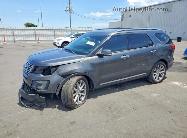 1FM5K7F84HGC23095 2017 FORD FORD EXPLORER Серый Передняя левая четверть