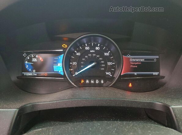 1FM5K7F85GGC14212 2016 FORD EXPLORER Серый Вид щитка приборов