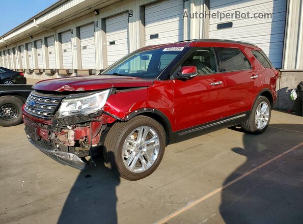 1FM5K7F85HGA15405 2017 FORD EXPLORER Red Przód lewy