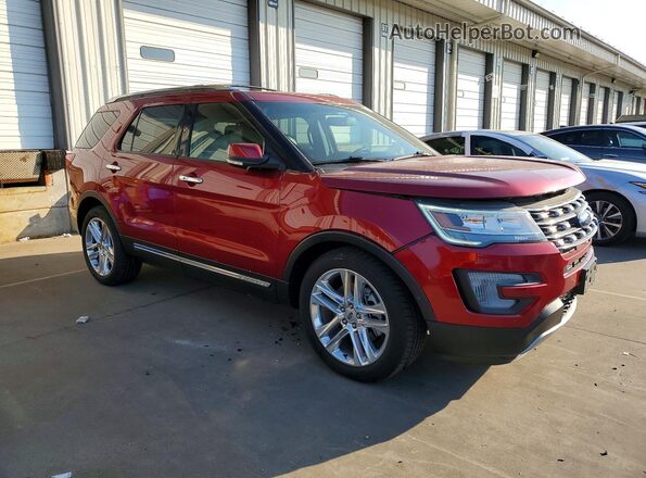 1FM5K7F85HGA15405 2017 FORD EXPLORER Red Przód prawy