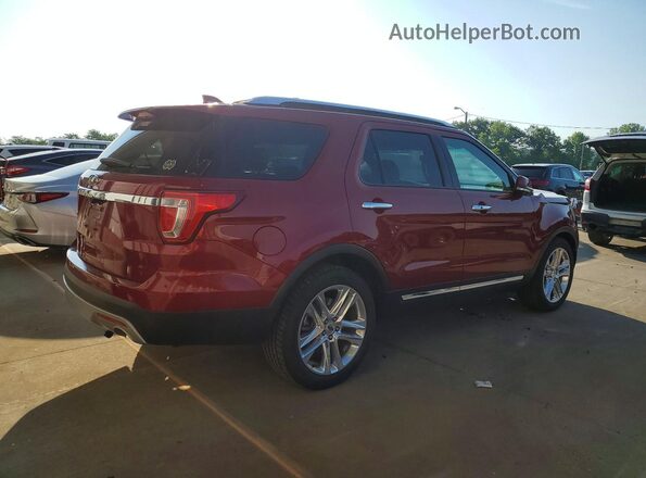 1FM5K7F85HGA15405 2017 FORD EXPLORER Red Tył prawy