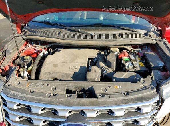 1FM5K7F85HGA15405 2017 FORD EXPLORER Red Widok komory silnika