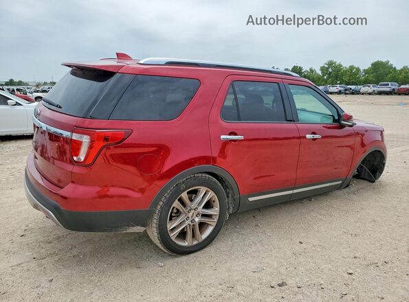 1FM5K7F85HGE22320 2017 FORD EXPLORER Burgundy Rear right