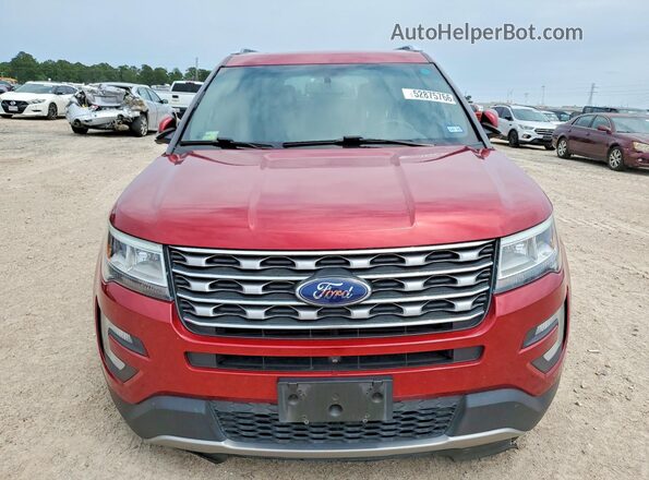 1FM5K7F85HGE22320 2017 FORD EXPLORER Burgundy Front view