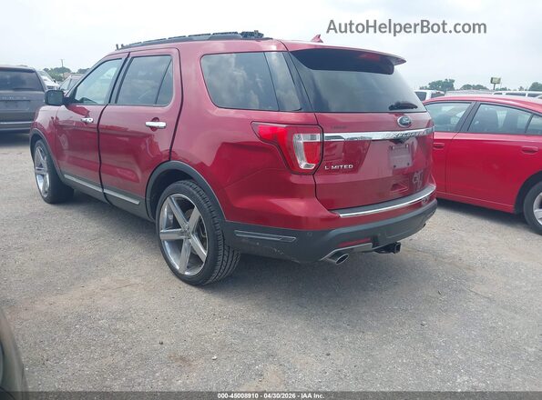 1FM5K7F85JGA21582 2018 FORD EXPLORER Красный Задняя левая четверть