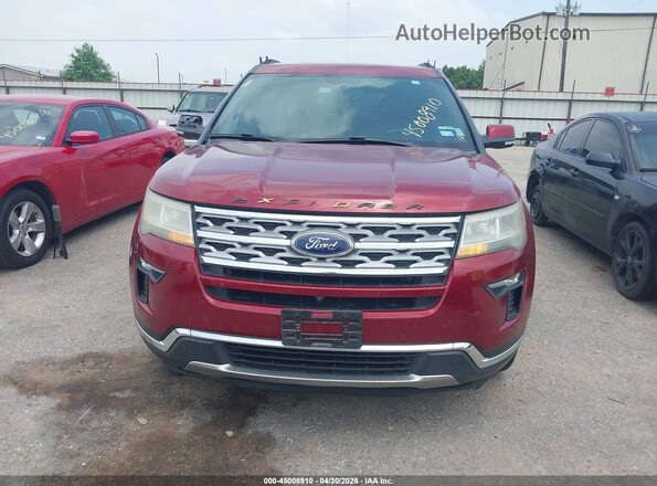 1FM5K7F85JGA21582 2018 FORD EXPLORER Красный Вид щитка приборов