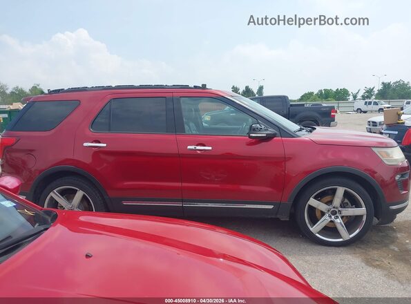 1FM5K7F85JGA21582 2018 FORD EXPLORER Красный Вид задней части салона