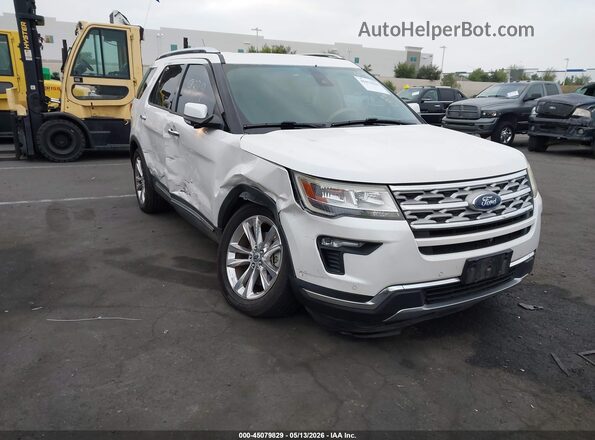1FM5K7F85JGA69003 2018 FORD EXPLORER Белый Передняя правая четверть