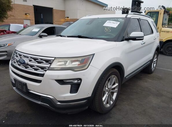 1FM5K7F85JGA69003 2018 FORD EXPLORER Белый Передняя левая четверть