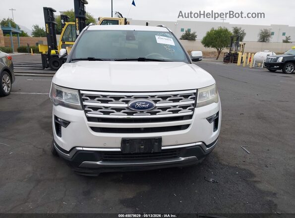1FM5K7F85JGA69003 2018 FORD EXPLORER Белый Вид щитка приборов