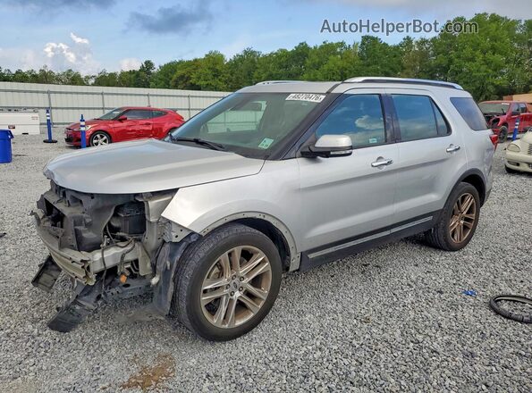 1FM5K7F88HGC59937 2017 FORD EXPLORER Серебряный Передняя левая четверть
